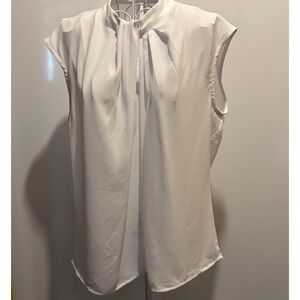 Calvin Klein Size Medium White Blouse Size M 38" X 22"